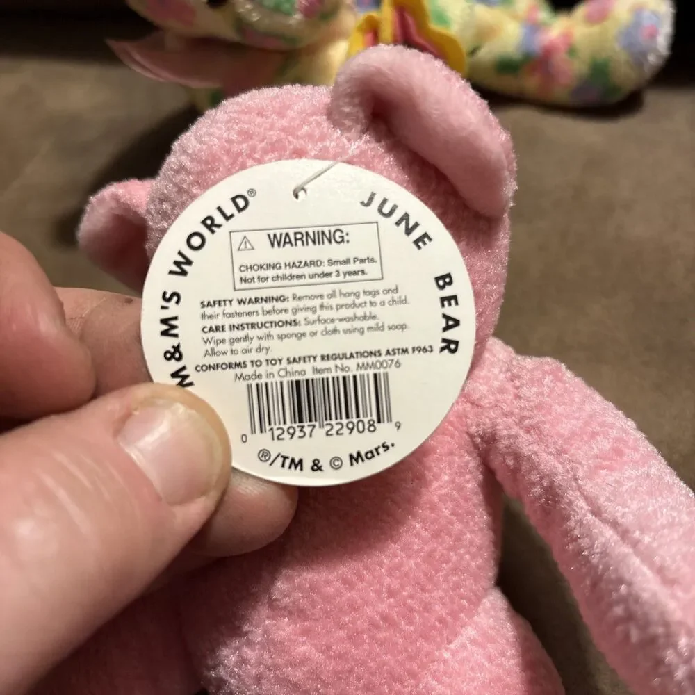 June Birthstone Bear – Pearl – Plush Collectible – Birthday Gift